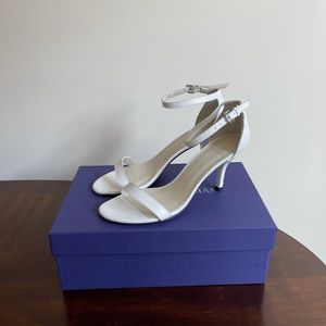 Stuart Weitzman Manila White Sandals 37